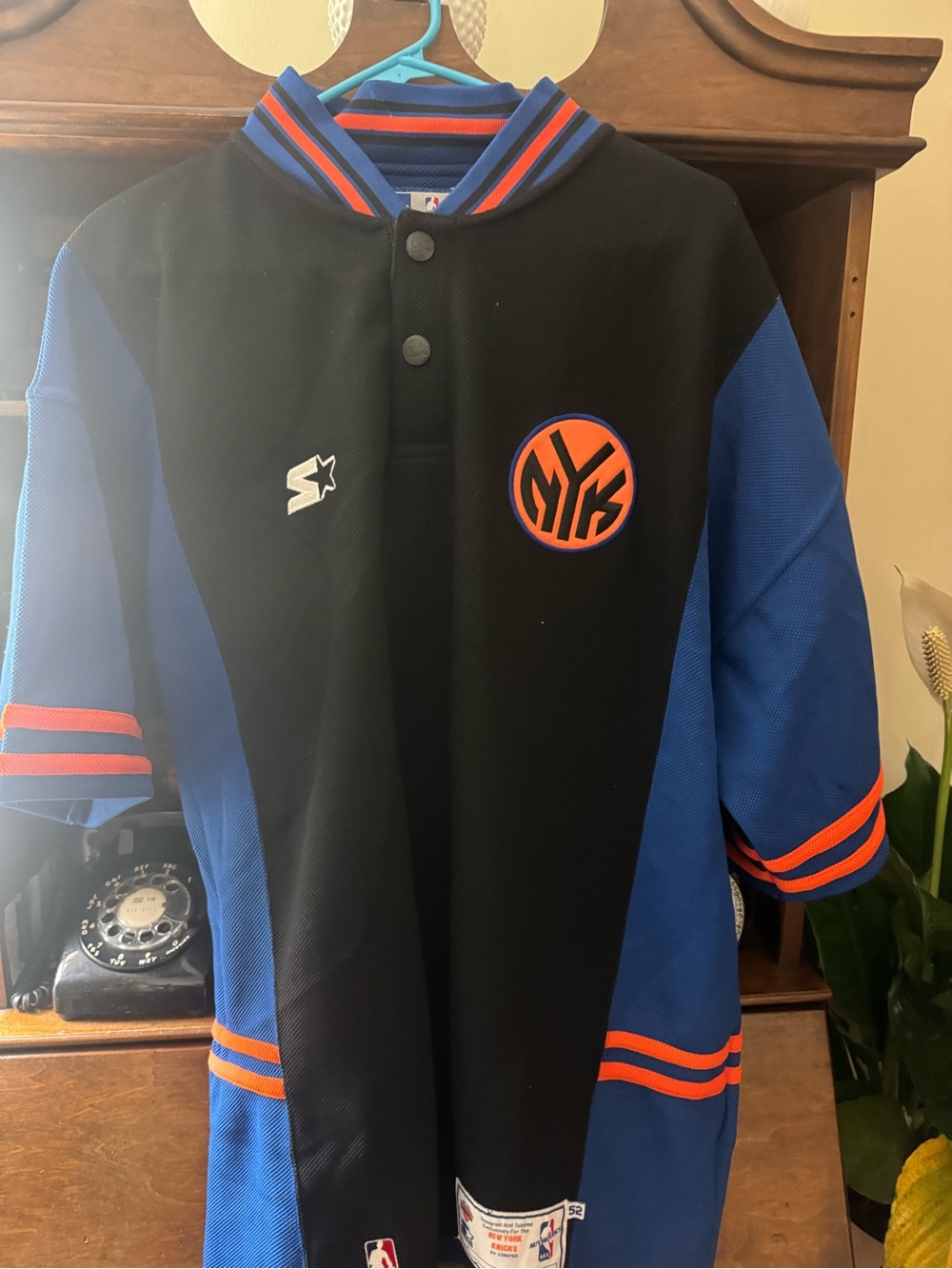 STARTER Pullover Jersey in Black, Royal Blue & Orange